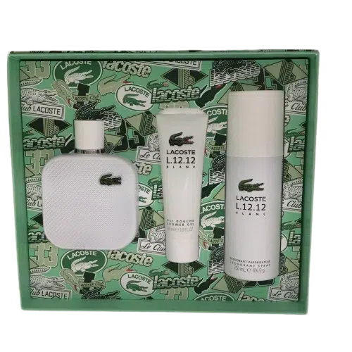 Lacoste L.12.12 White Blanc 3-Piece Gift Set for Men